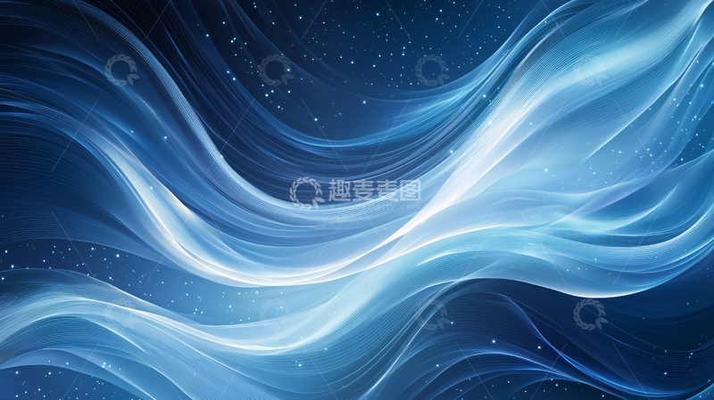 高清大图下载【趣麦麦图】蓝色流动曲线