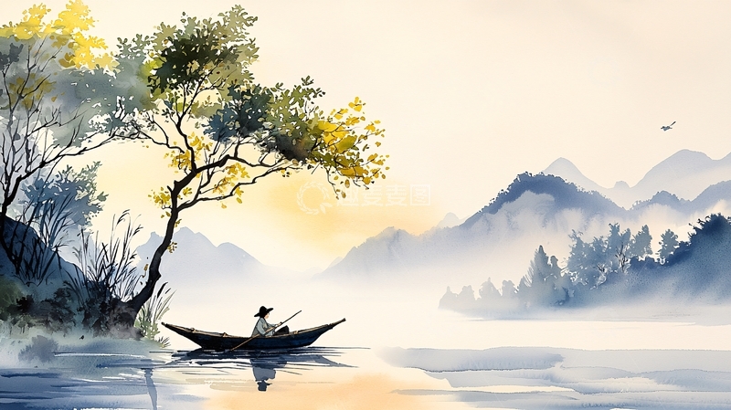 高清大图下载【趣麦麦图】水墨山水画高清图片