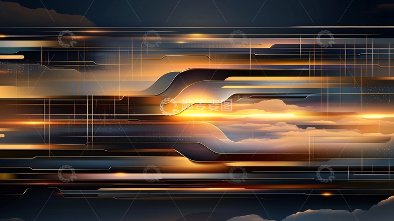高清大图下载【趣麦麦图】抽象光线速度感