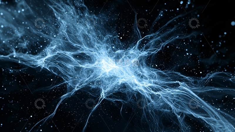 高清大图下载【趣麦麦图】蓝色光晕能量爆发