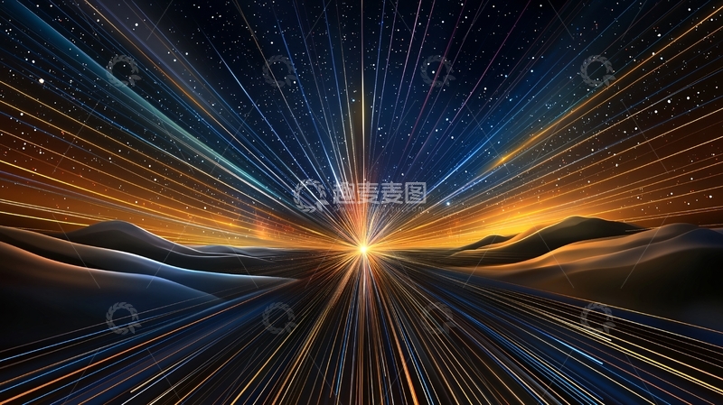 高清大图下载【趣麦麦图】光芒四射的星空景象