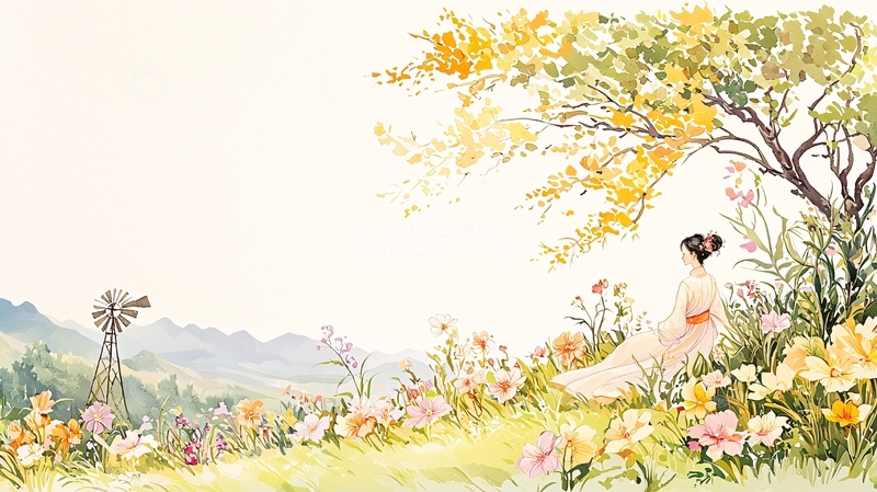 高清大图下载【趣麦麦图】阳光下的花草树木