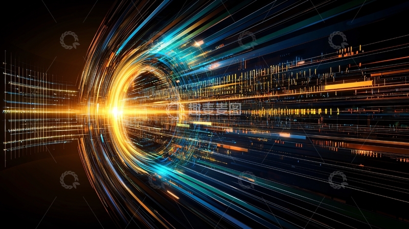 高清大图下载【趣麦麦图】科技光线流动轨迹