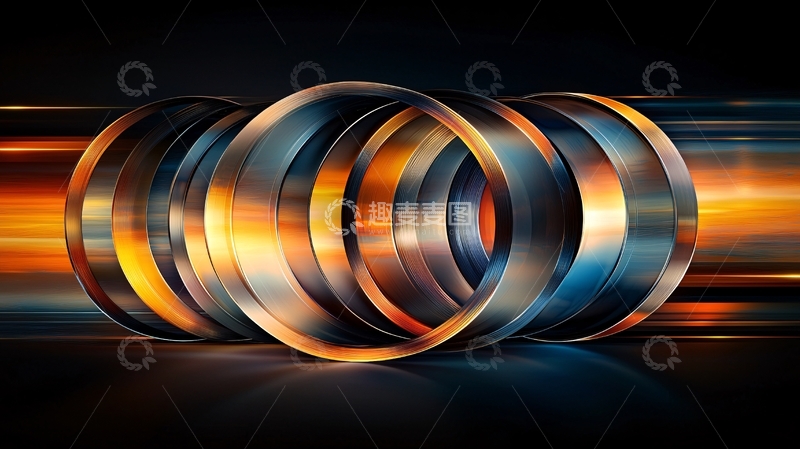 高清大图下载【趣麦麦图】金属环交织光影