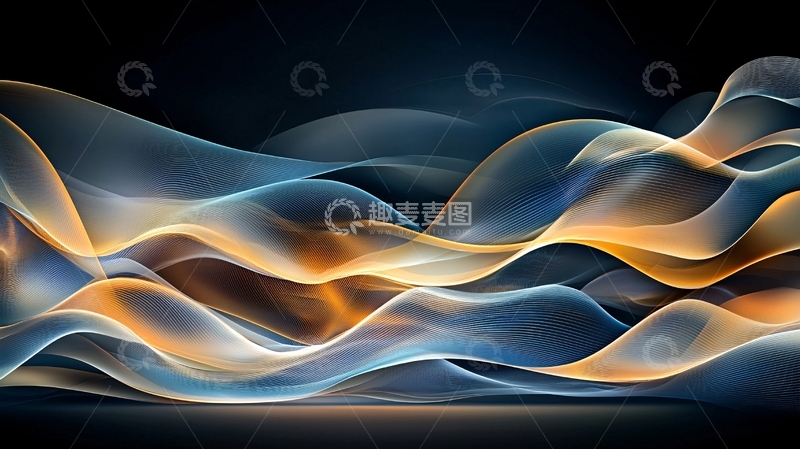 高清大图下载【趣麦麦图】抽象流动曲线