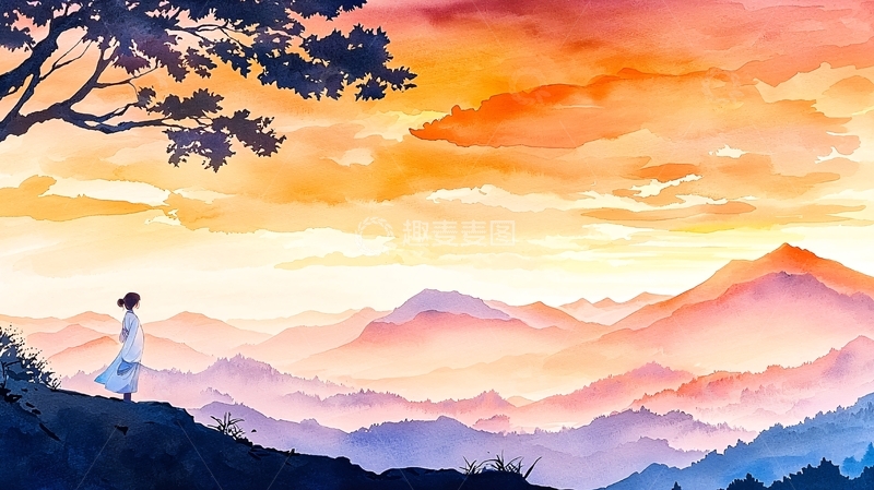 高清大图下载【趣麦麦图】唯美意境山水风景画