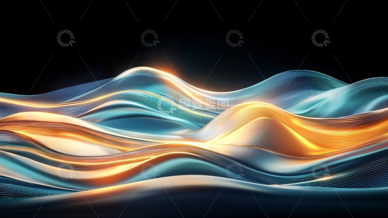 高清大图下载【趣麦麦图】流动光影抽象艺术背景