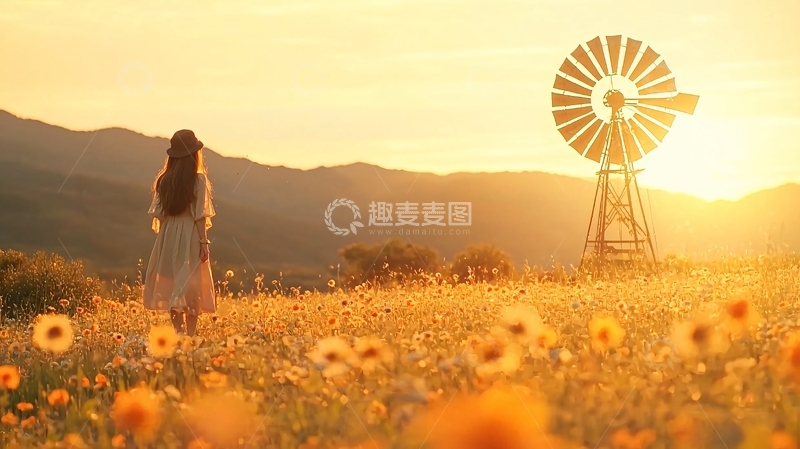 高清大图下载【趣麦麦图】金色阳光下高清图片