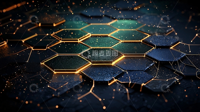 高清大图下载【趣麦麦图】六边形网格高清图片