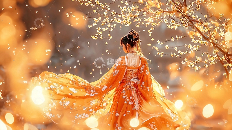 高清大图下载【趣麦麦图】古风女子背影