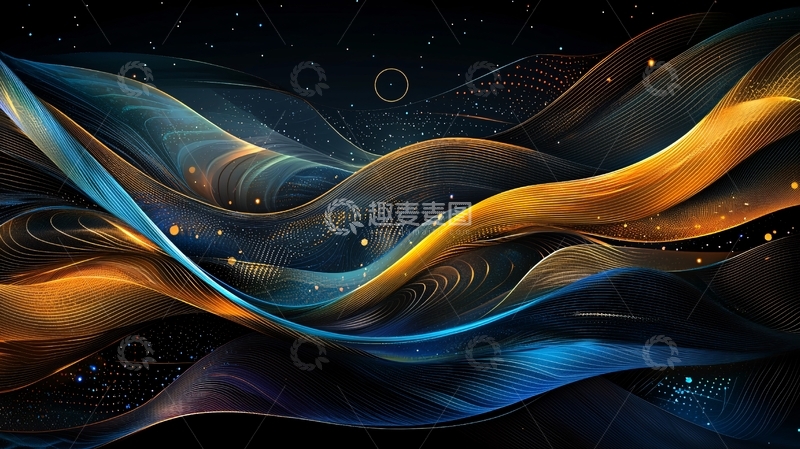 高清大图下载【趣麦麦图】流动曲线的抽象艺术