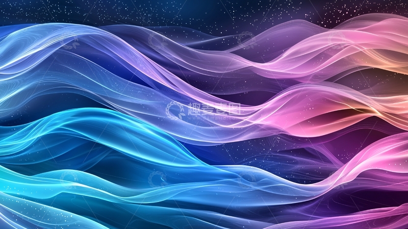 高清大图下载【趣麦麦图】彩色流体波浪背景
