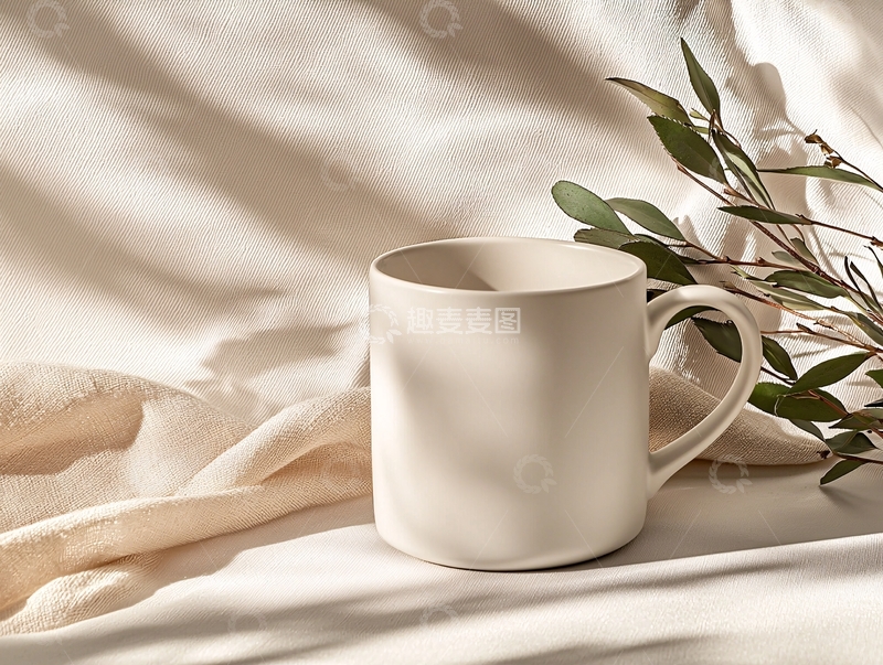 高清大图下载【趣麦麦图】米色马克杯在阳光下