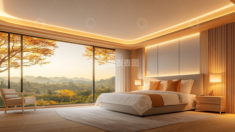 高清大图下载【趣麦麦图】阳光明媚的卧室