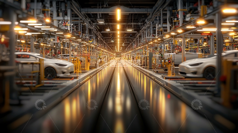 高清大图下载【趣麦麦图】汽车生产线自动化