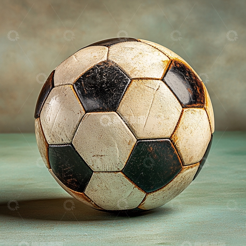 高清大图下载【趣麦麦图】老旧的黑白足球特写