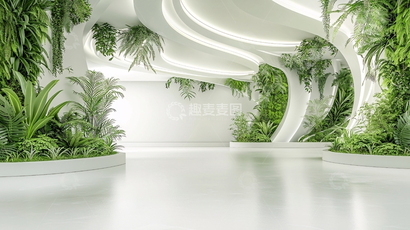 高清大图下载【趣麦麦图】未来感植物空间