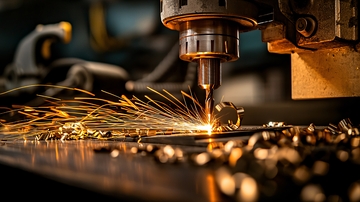 金属切割火花四溅