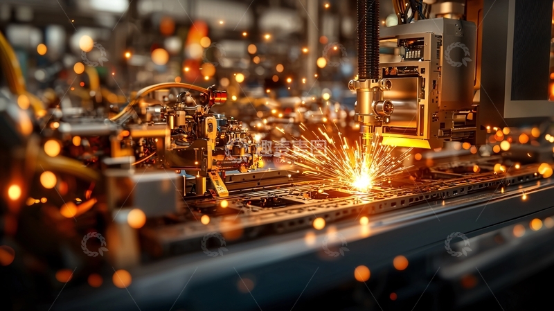 高清大图下载【趣麦麦图】金属加工火花四溅