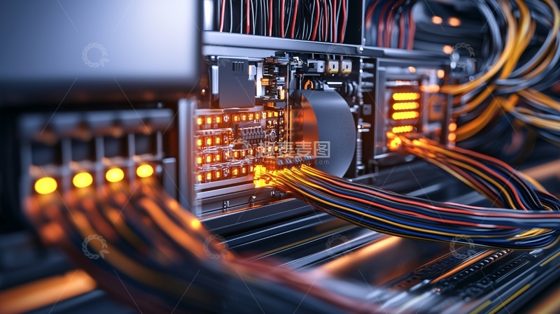 高清大图下载【趣麦麦图】电路板与电线连接