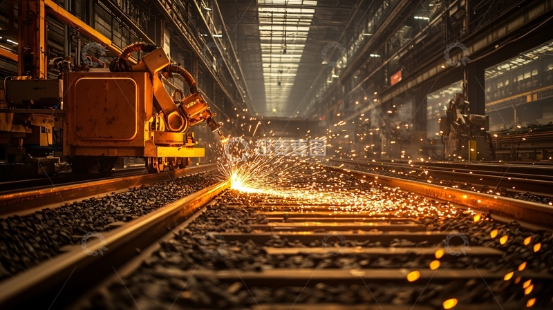 高清大图下载【趣麦麦图】金属切割产生火花