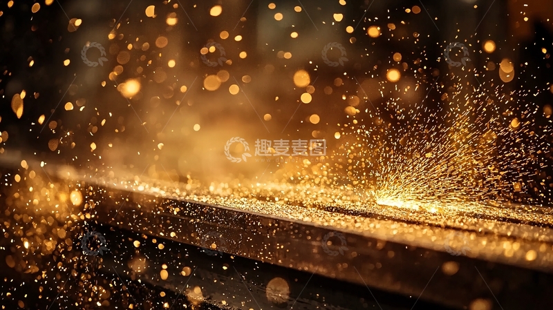 高清大图下载【趣麦麦图】金属切割火花四溅