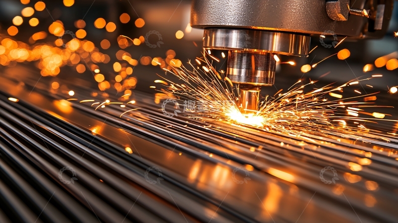 高清大图下载【趣麦麦图】金属激光切割特写