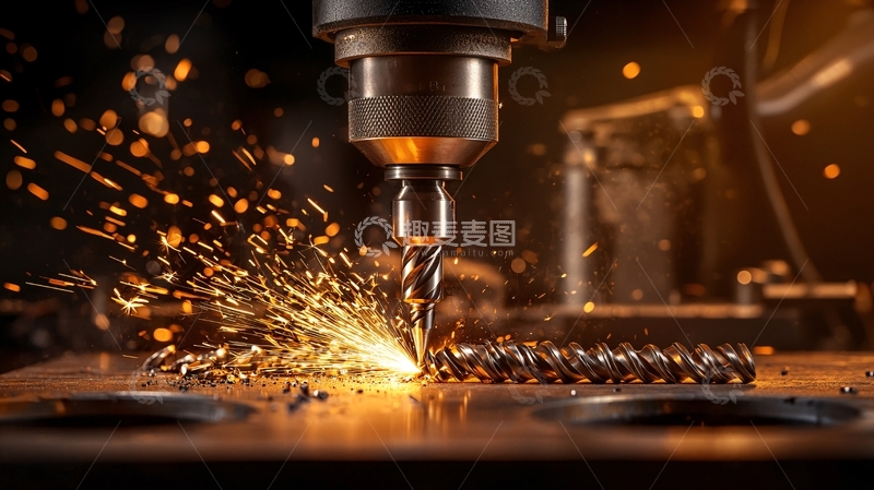 高清大图下载【趣麦麦图】金属加工火花四溅