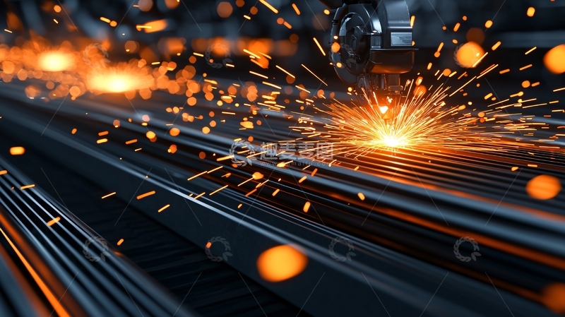 高清大图下载【趣麦麦图】金属切割火花四溅