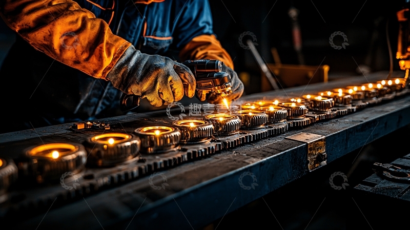 高清大图下载【趣麦麦图】工业生产线上