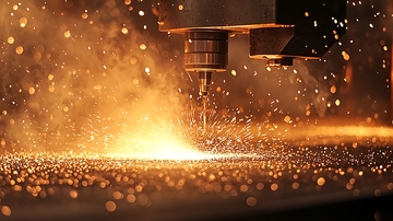 金属切割火花四溅