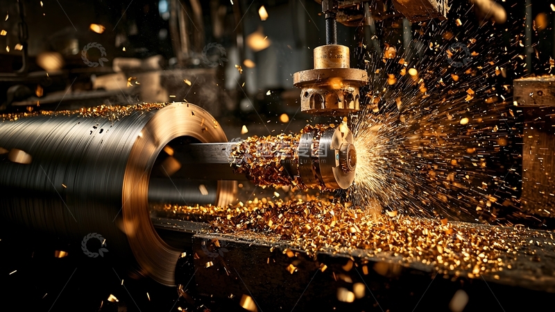 高清大图下载【趣麦麦图】金属加工火花飞溅