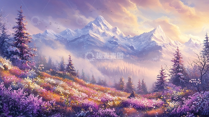 高清大图下载【趣麦麦图】梦幻山景高清图片