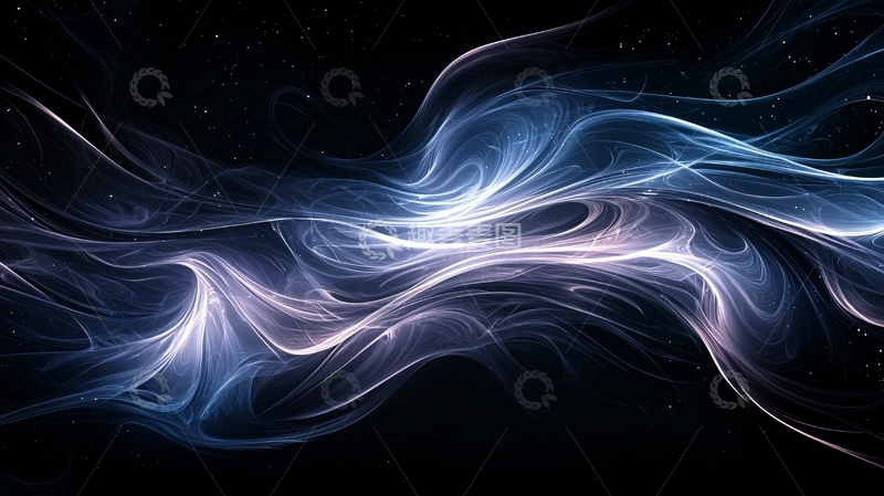 高清大图下载【趣麦麦图】蓝色光晕流动抽象背景