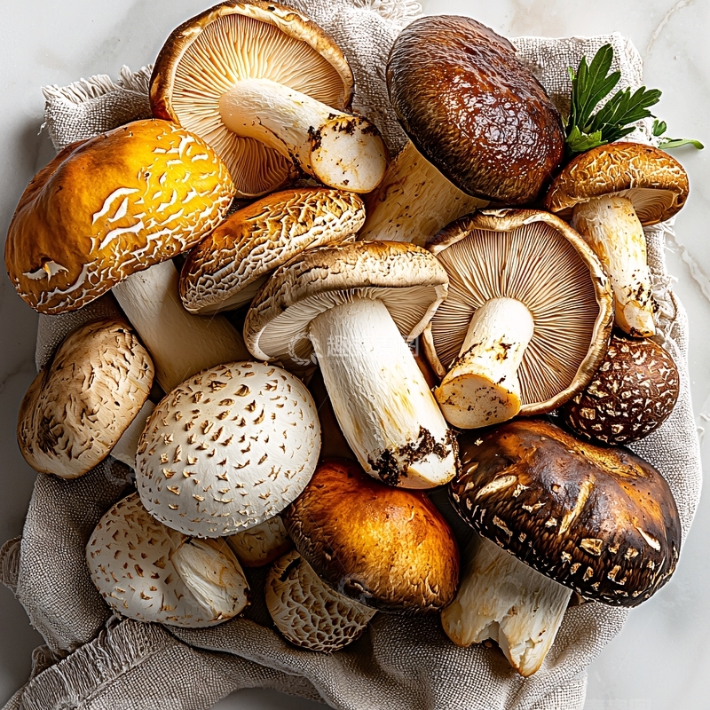 高清大图下载【趣麦麦图】多样蘑菇的特写镜头