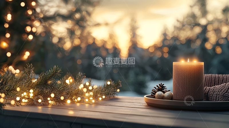 高清大图下载【趣麦麦图】温暖的冬日夜晚氛围