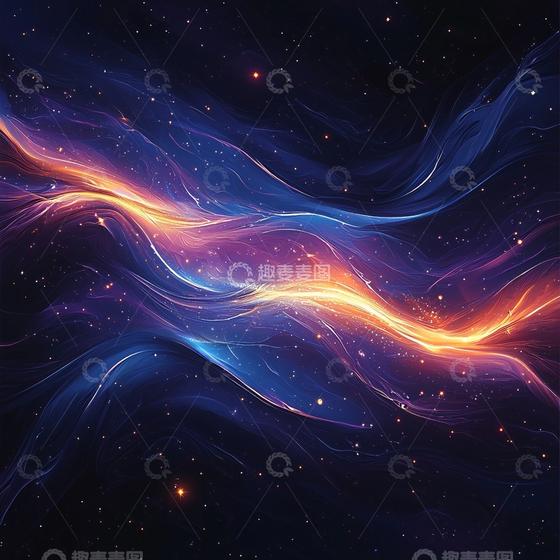 高清大图下载【趣麦麦图】绚丽星云宇宙背景