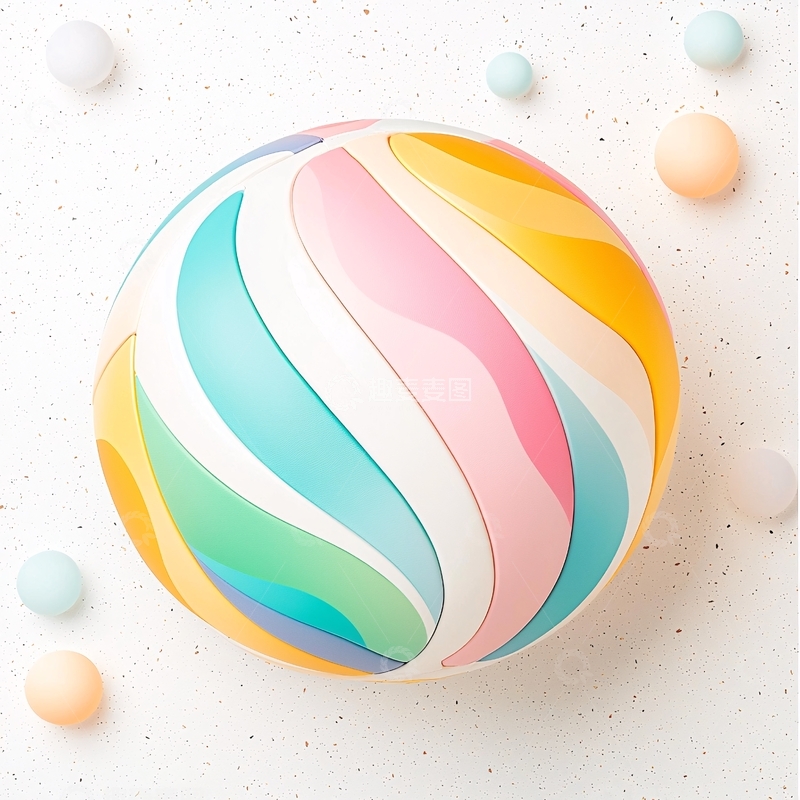 高清大图下载【趣麦麦图】彩色条纹球体