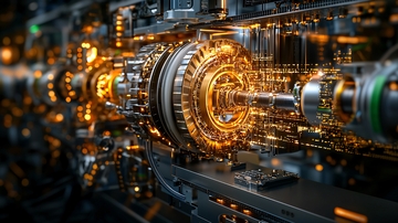 复杂精密机械结构特写