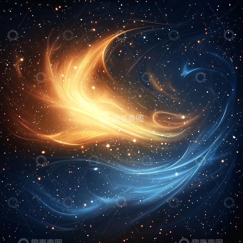 高清大图下载【趣麦麦图】星空中的火焰与冰