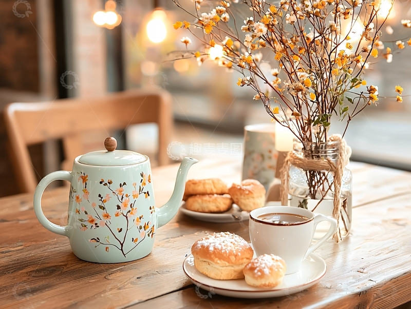 高清大图下载【趣麦麦图】静谧的下午茶时光