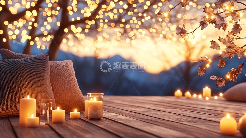 高清大图下载【趣麦麦图】-温馨浪漫的夜晚场景