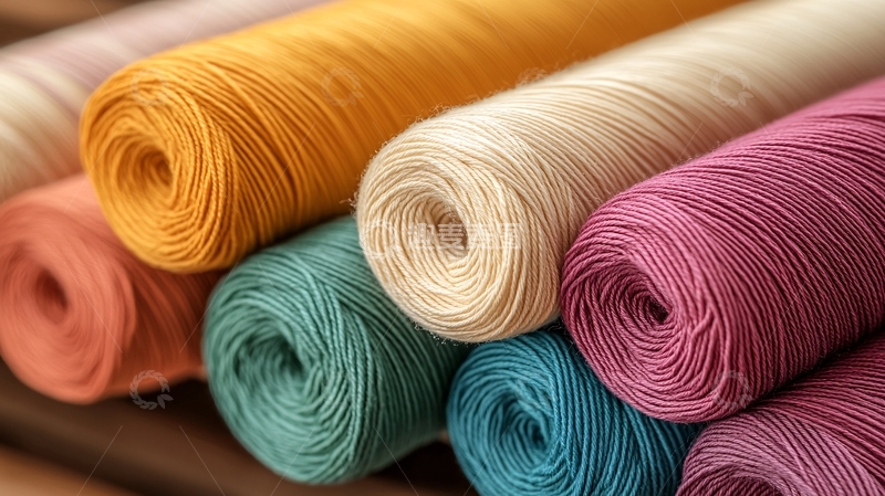 高清大图下载【趣麦麦图】彩色线轴特写