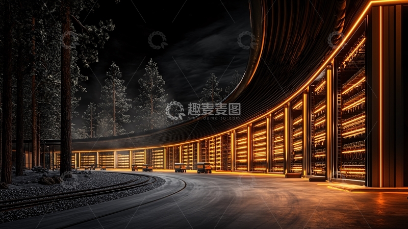 高清大图下载【趣麦麦图】曲线书架环绕建筑