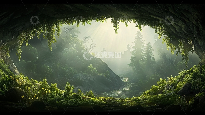 高清大图下载【趣麦麦图】洞穴景观高清图片