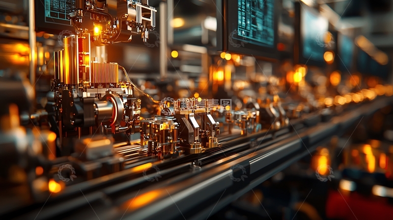 高清大图下载【趣麦麦图】精密工业生产线