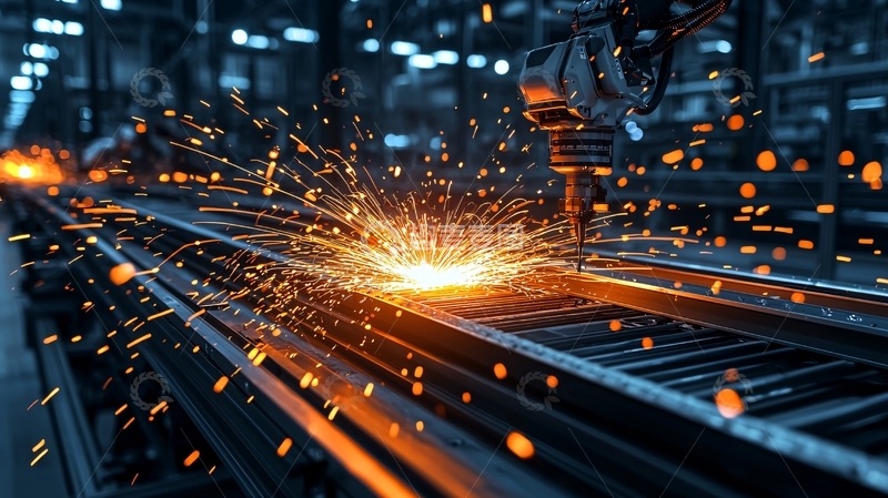 高清大图下载【趣麦麦图】金属切割火花四溅