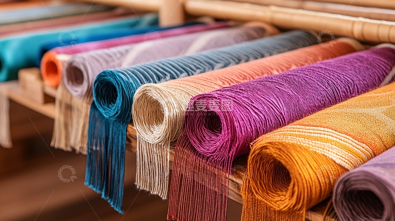 高清大图下载【趣麦麦图】彩色卷起来的布料