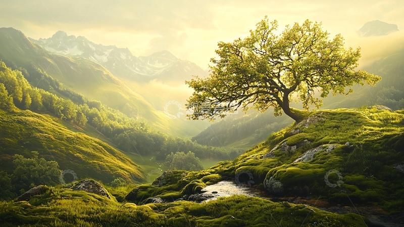 高清大图下载【趣麦麦图】绿树青山高清图片