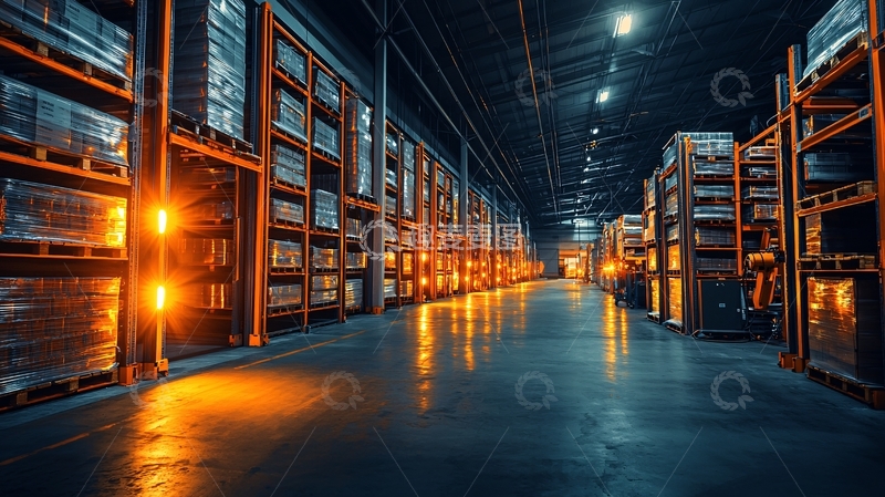 高清大图下载【趣麦麦图】仓库货架堆满货物